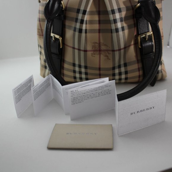 Burberry Northfield Convertible Tote Haymarket Coated Canvas Small Tote Bag - Picture 2 of 16